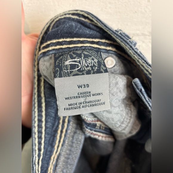 Silver Suki Surplus Woman’s Denim Darkwash Capri Casual Summer Jeans Size W30 - Picture 7 of 8